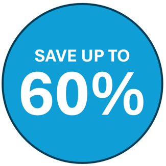 Save up to 60% icon