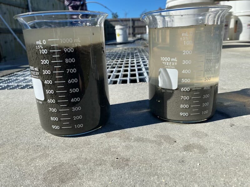 Settling Test in the field - SETTApHY (R) settles biosolids much faster